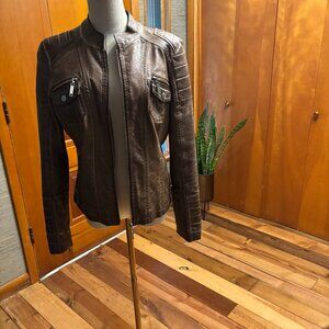 Jou Jou Faux Leather Jacket Size Medium